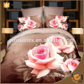 luxury flower printed bedding set,100% polyester disperse printed